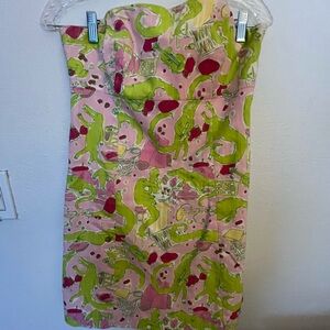 Lilly Pulitzer Originals strapless alligator print mini dress